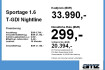 Kia Sportage Nightline Edition 1.6 t gdi nightline edition acc+led+sd