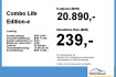 Opel Combo-e Life Edition Combo life edition e navi+shz+2xklima+bt+temp
